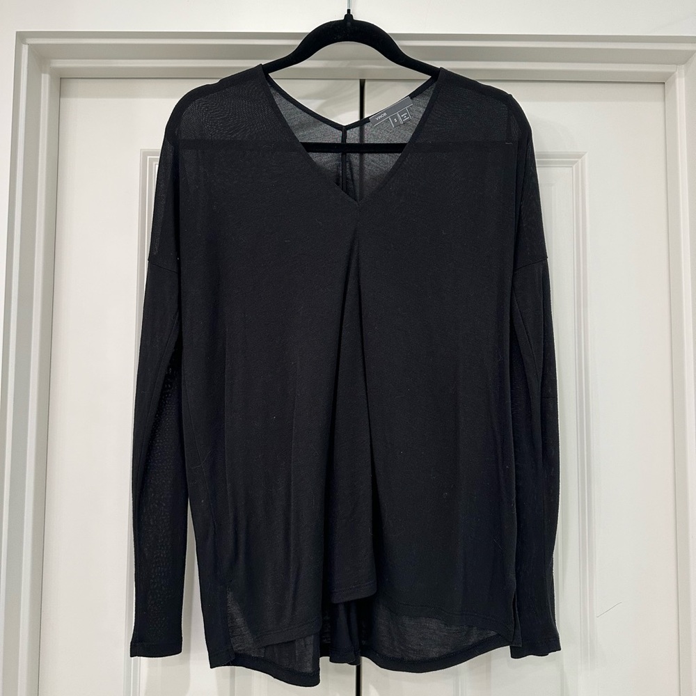 Vince Black Long Sleeve, Size Small